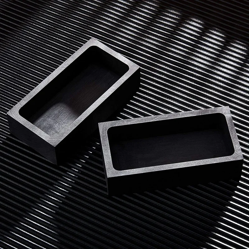 

2 Pieces 1 KG Graphite Ingot Mold Crucible Mould for Melting Casting Refining Gold Silver Metal Aluminum Copper Brass