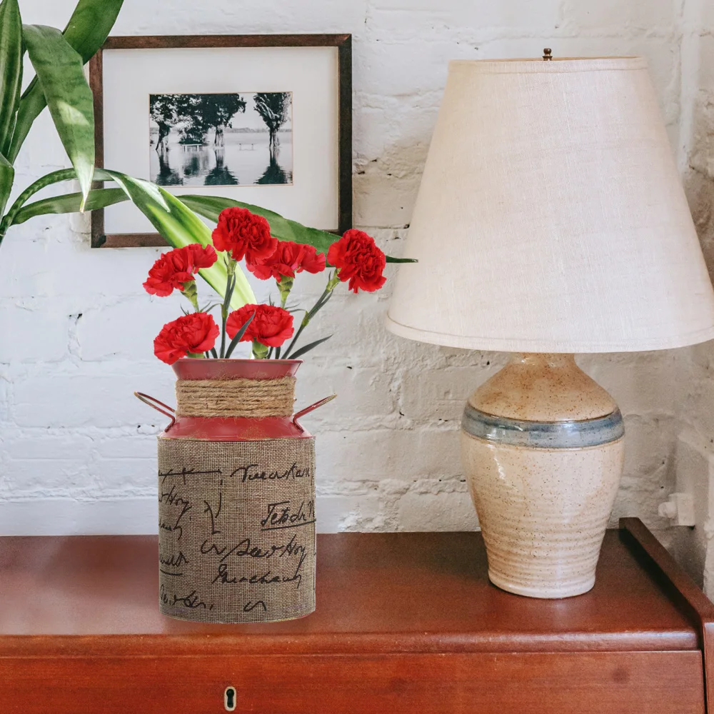 

1pc Scene Adornment Vintage Style Flower Bucket Flower Arrangement Container