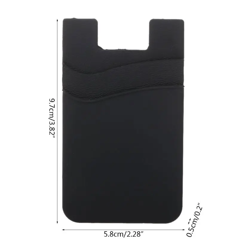

Fashion Adhesive Sticker Back Cover Card Holder Case Pouch For Cell Phone Cards Organizer J60D