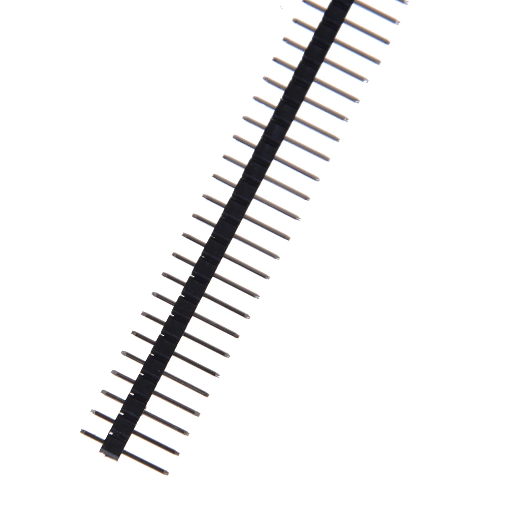 

20pcs 10 pairs 40 Pin 1x40 Single Row Male and Female 2.54 Breakable Pin Header PCB JST Connector Strip for Arduino Black