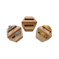 simple wooden hexagon ring display stand couples rings storage rack jewelry holder tray organizer gifts