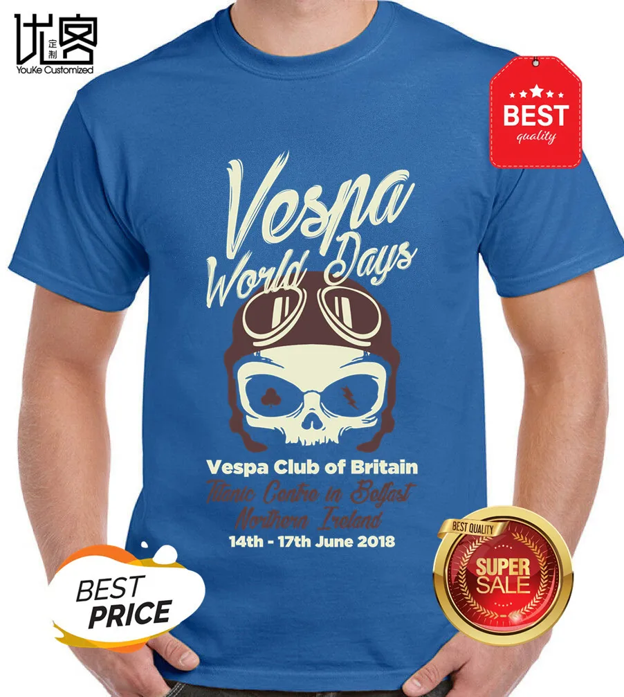 Мужская футболка с логотипом hombre camiseta на заказ мотоцикл vespa скутер 2019 | одежда