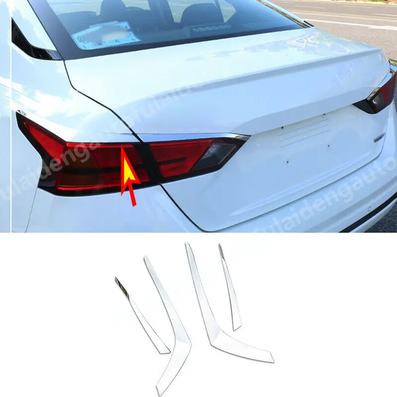 

For Nissan Teana Altima 2019-2020 Stainless Steel Rear Tail Light Eyebrow Frame Moulding Cover Trim Car Accessories