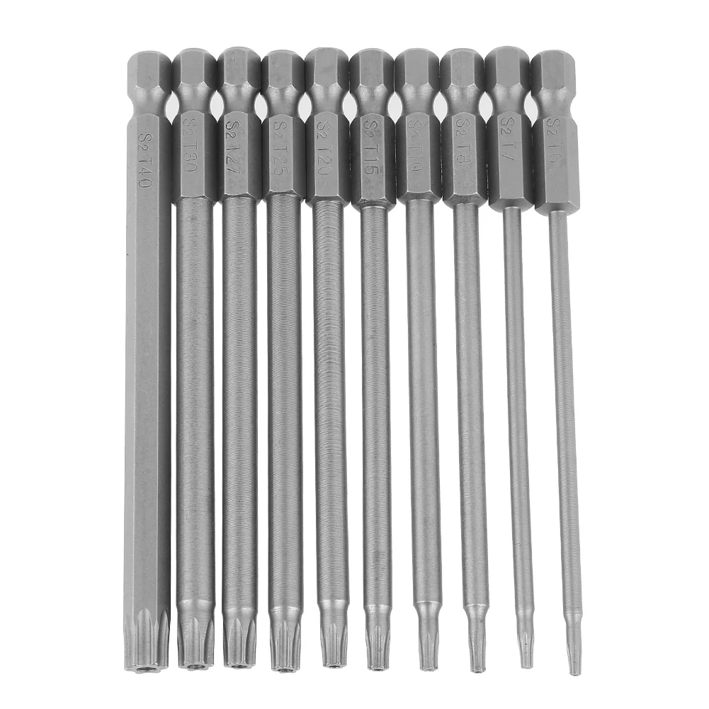 

10pcs 100mm 1/4 Inch Hex Shank S2 Steel Star Head Drill Screwdriver BST Bits Set Head Drill Screwdriver Hand Tools