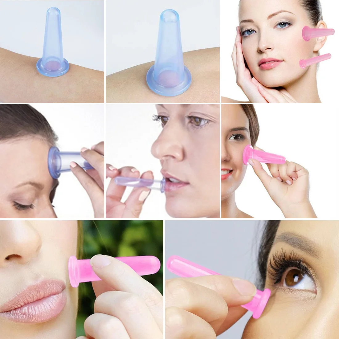 1/4 шт. массаж лица чашка чашки вакуумный целлюлит уход за телом терапия Уход кожей