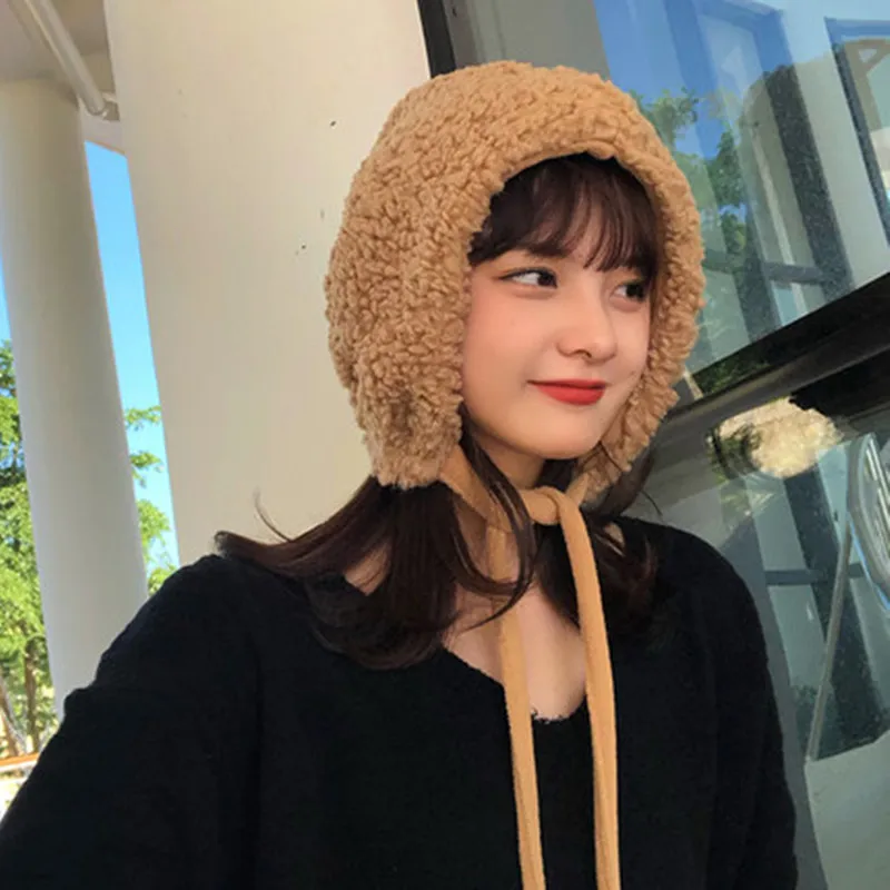 KRCVES New Casual Photo Date 2023 Plush Hat Korea Edition With Lei Feng Autumn/Winter Warm  Outdoor