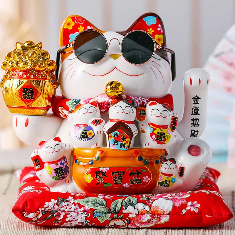 Lucky Cat Decoration Piggy Bank Gift China Good Luck Home Craft | Дом и сад