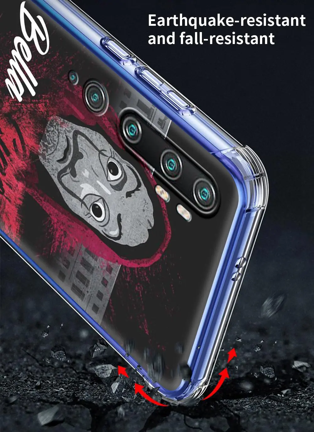 

Lacasa De Papel Airbag Phone Case for Xiaomi 9T Pro Note 10 Lite Pro 5G CC9E A2 Poco X2 M2 F2 Pro X3 NFC 10T Lite C3 Shell