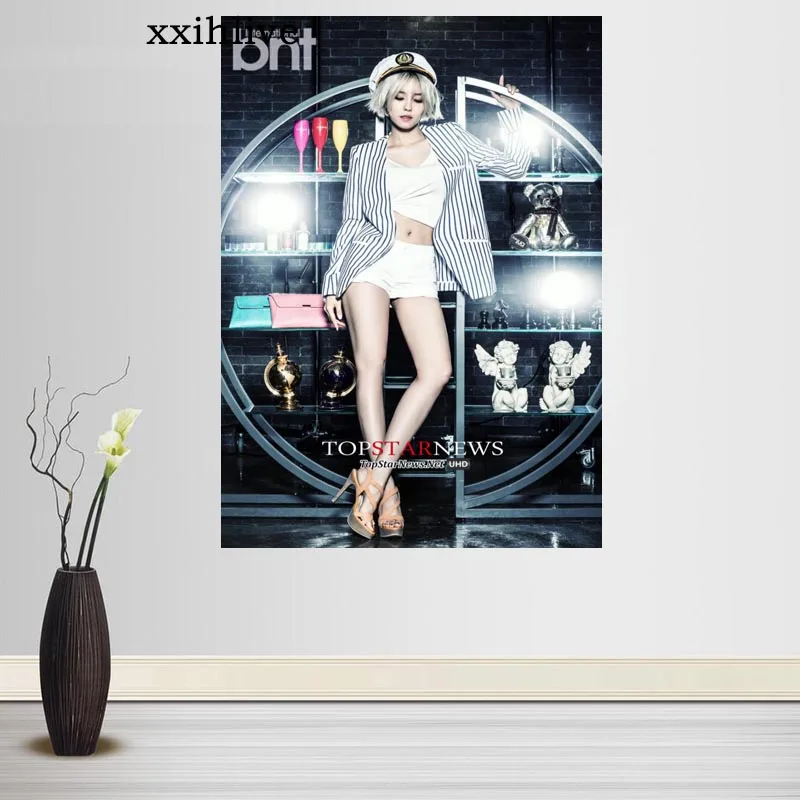 

Custom Actor Singer HyoMin Silk Cloth Canvas Poster Home Decoration Wall Art Fabric Poster Print 20x30cm,27x40cm,30x45cm,40x60cm