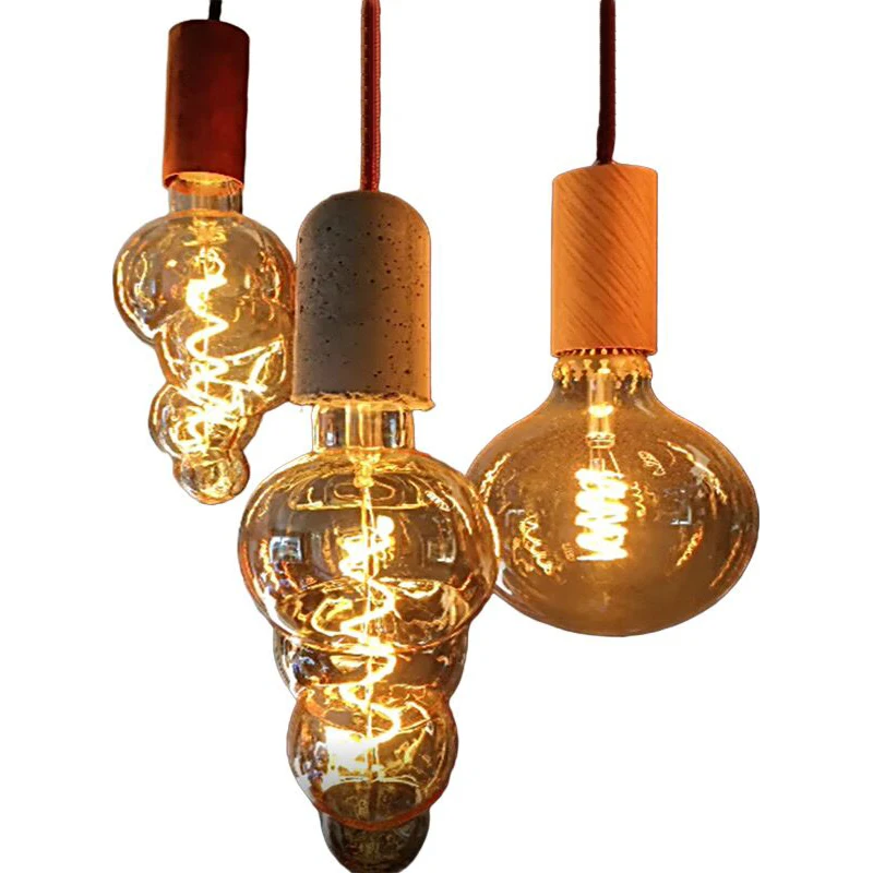 

Edison Bulb 220V 4W E27 LED Soft Filament Bubble Lamp Retro Grape Shape Lamp Home Decoration Lamp 2300K Support Dimming