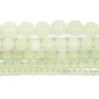 Круглые бусины-шармы из натурального камня, 4-12 мм