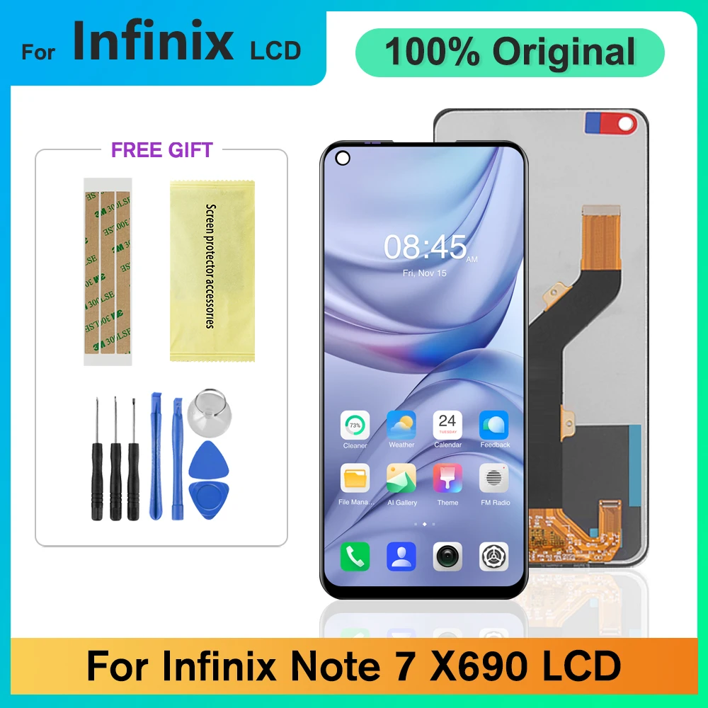 

ЖК-дисплей для Infinix Note 7 X690 X690B, сменный сенсорный экран с дигитайзером в сборе, для Infinix Note7