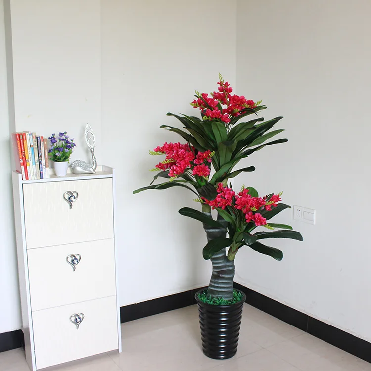 Искусственные цветы 150 см Снежная Орхидея cymbidium искусственные растения для дома