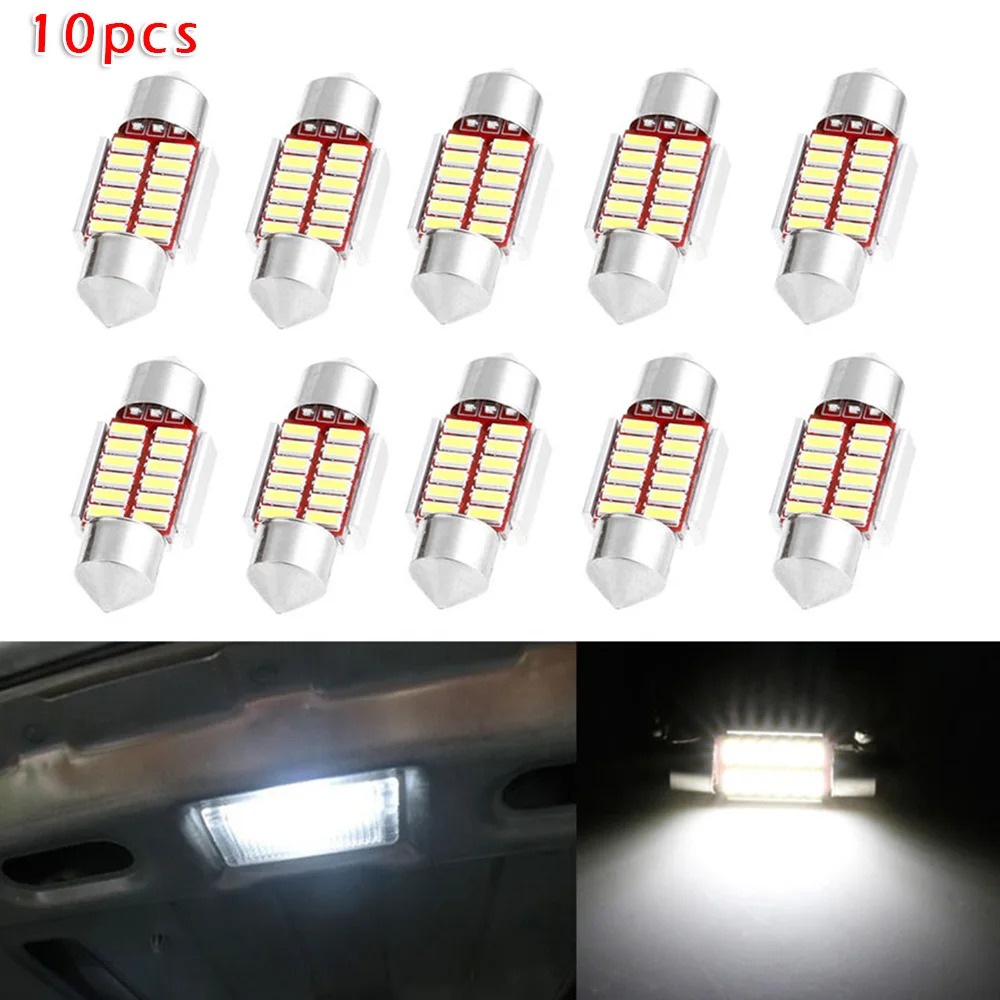 10 * шт/набор 31 мм 4014 12SMD C5W LED Canbus Festoon Dome Lamp Автомобильный номерной знак свет авто