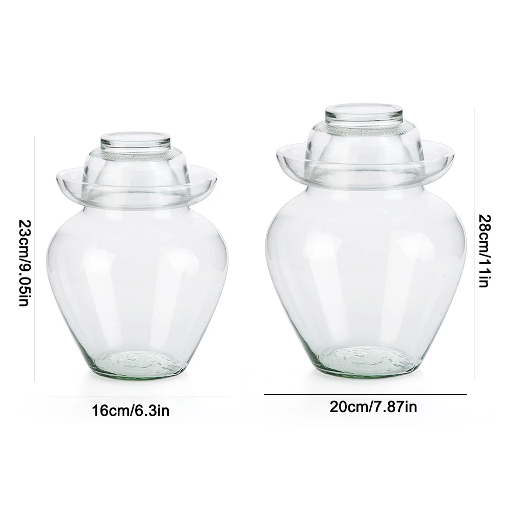 

2.5/5KG Korea Pickled Jar Can Transparent Glass Kimchi Jar Kitchen Thickened Pickled Cans Container Pickles Cylinder Sealed Cans
