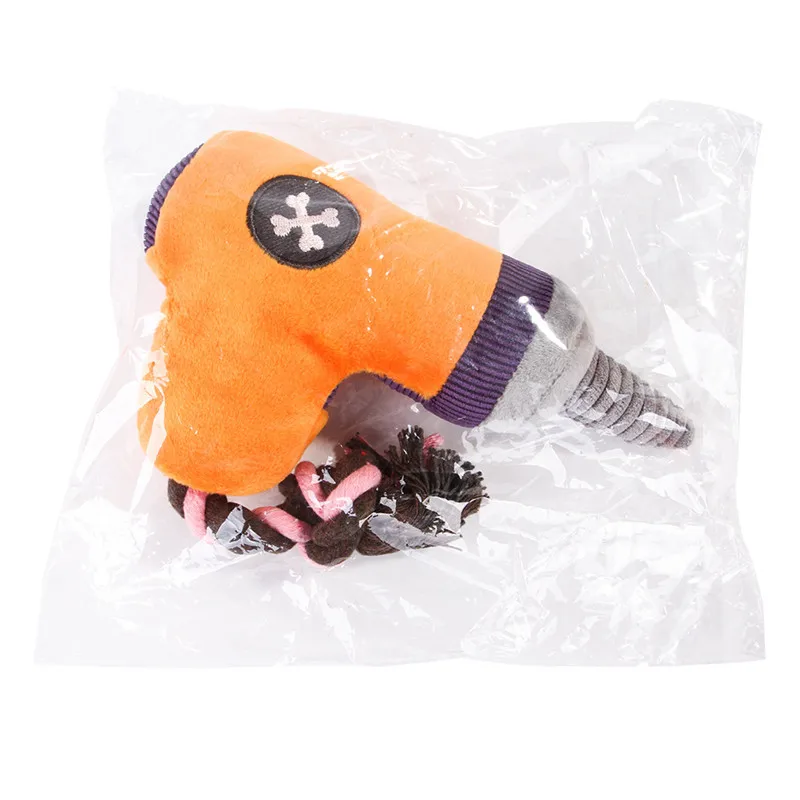 

Pet Dog Toys Soft Plush Pet Electric Drill Shape Sounding Teeth Cleaning Chewing Biting Interactive Training Toy
