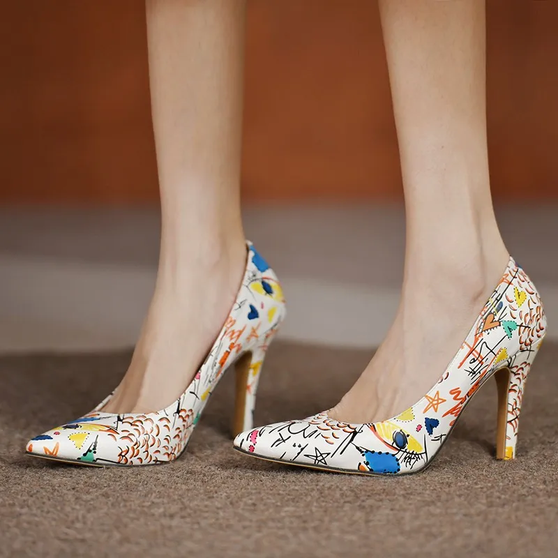 

New spring and summer high heels women's pu wedding party sexy stiletto shoes women's shoes designer shoes XL