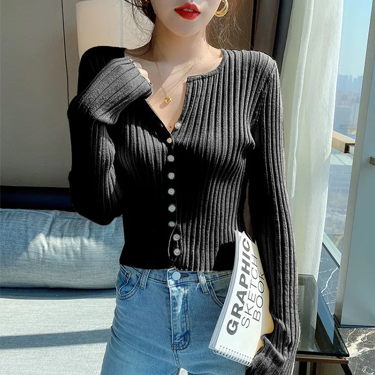 Fall 2021 Women Clothing Oversize Womens Sweaters Autumn Vintage Loose Winter Sweater Knitted Cardigan Knit Button Maxi | Женская одежда
