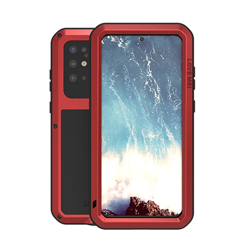 Чехол-накладка для Samsung Galaxy S20 Plus/S20 с алюминиевым покрытием и защитой от ударов -