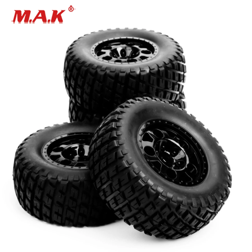 

4 Pcs/Set 1/10th Pickup Truck Tires Rc Wheel For Short Course Truck Model Accessories