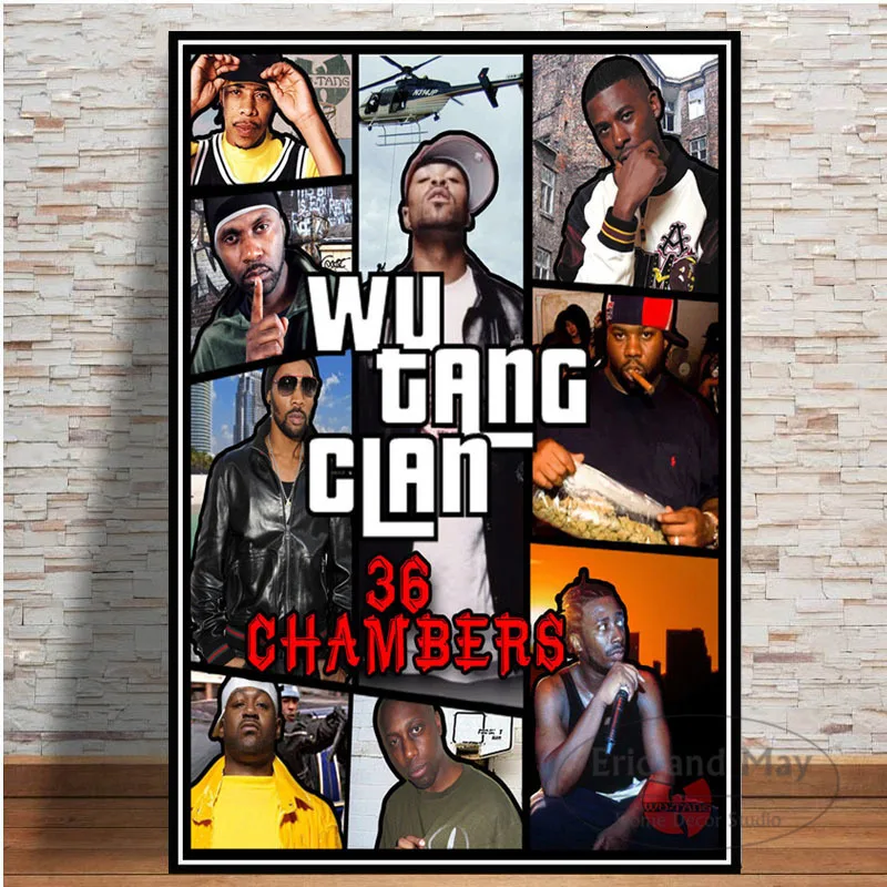 Плакаты и принты Wu-tang Clan 36 камер рэп Картина на холсте художественные настенные