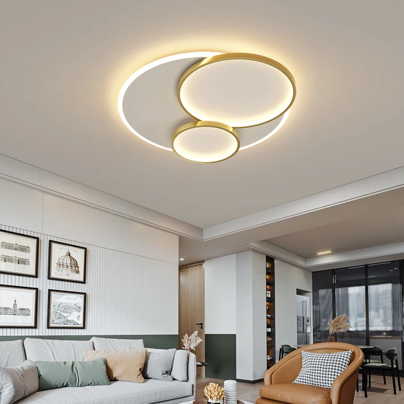 QIYIMEI-lámparas de araña LED para sala de estar y dormitorio, accesorio de iluminación para interior, luminaria decorativa giratoria dorada y negra