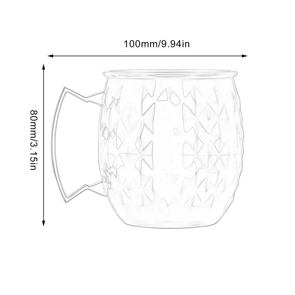 Медная чашка для пива медная кофе покрытая медью коктейлей из нержавеющей