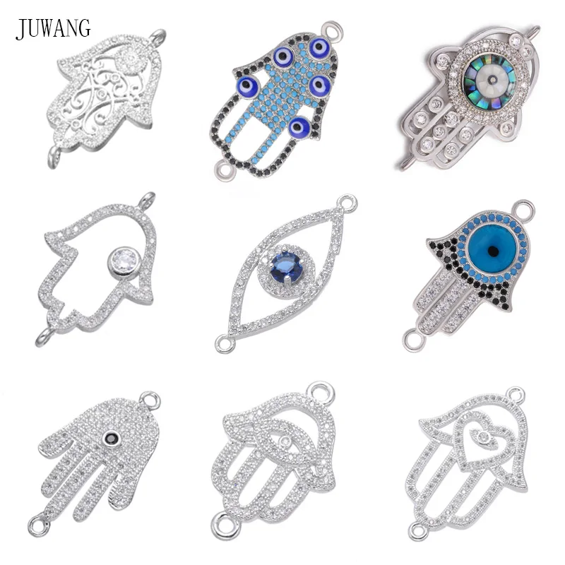 

JUWANG Handmade DIY Bracelet Charm Accessories Evil Eyes Style Connectors For Women Bracelets Necklace Earrings Making Supplies