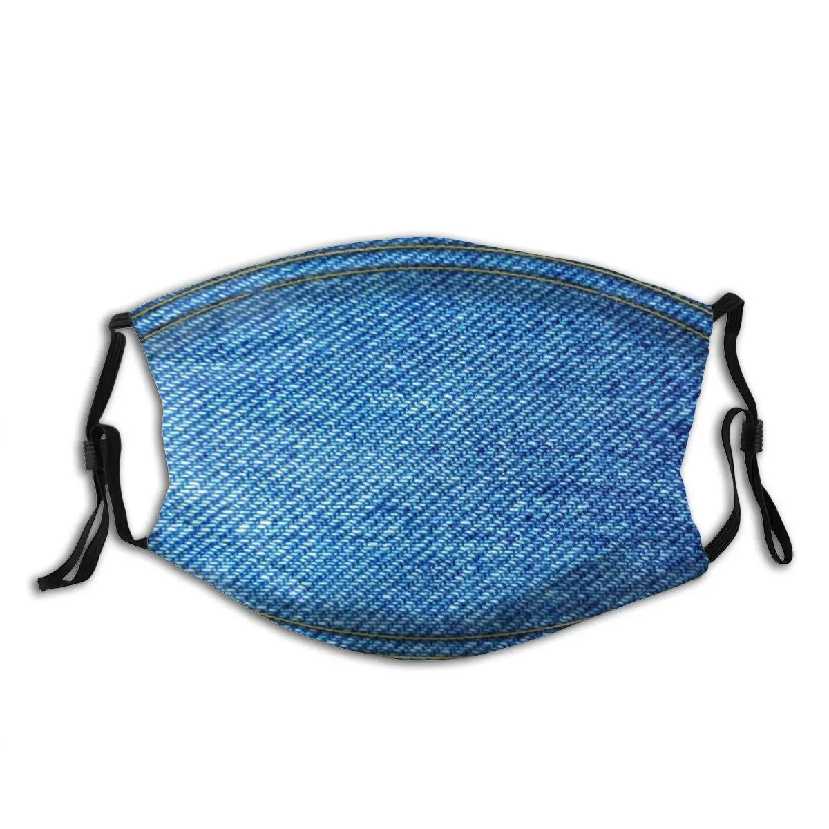 

Denim Jeans Adult Non Disposable Face Mask Pattern Anti Haze Anti Cover Dust Protection Muffle Mask With Filters