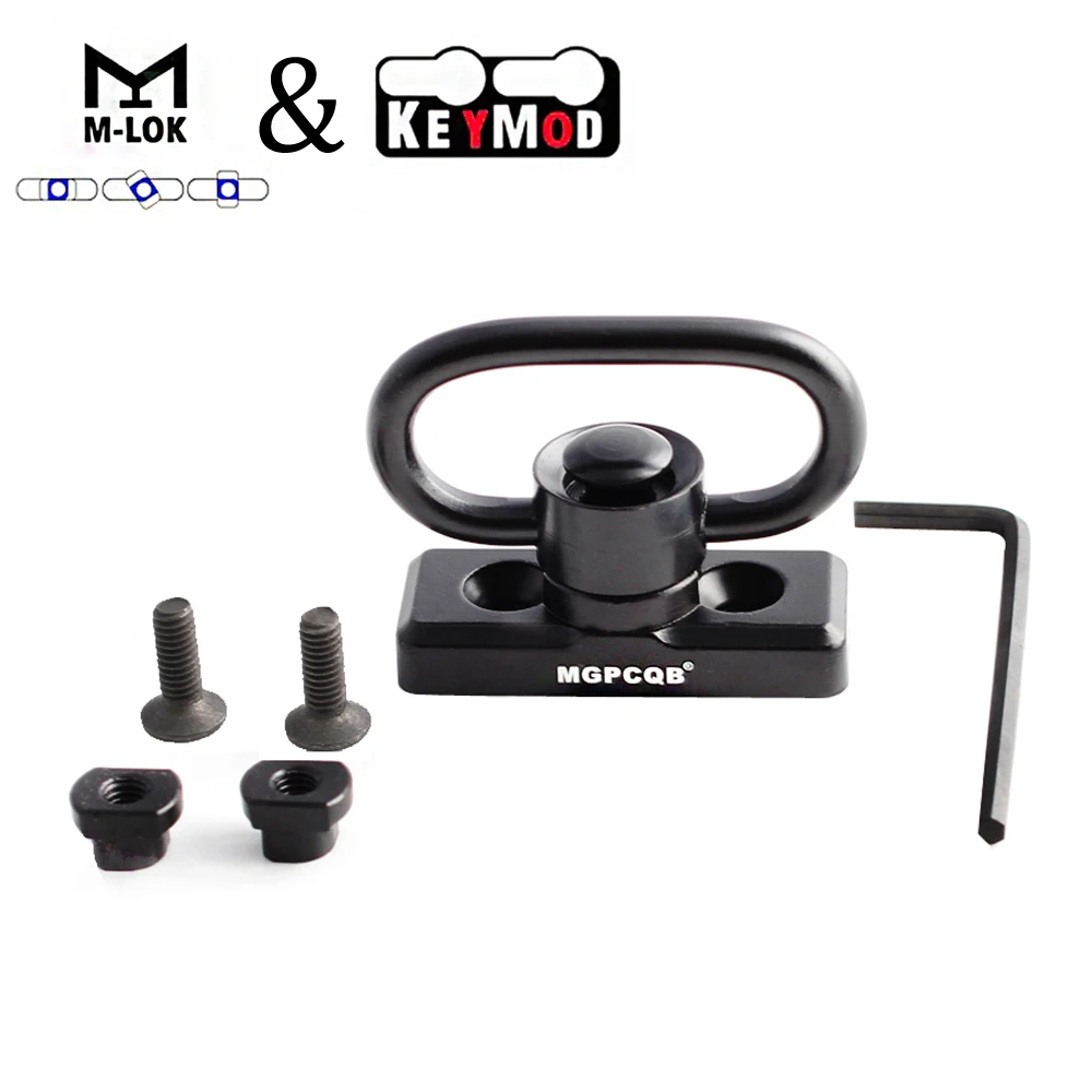 Tactics Keymod &amp M-LOK MLOK Quick Release Sling Mount Push Button QD Swivel Adaptor | Спорт и развлечения