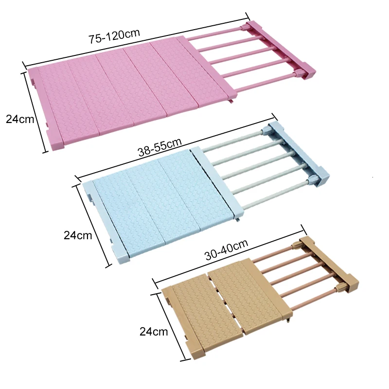 

Adjustable Closet Organizer Storage Shelf for Clothes Wall Mounted Kitchen Rack Space Saving Wardrobe Shelves Cabinet Holders