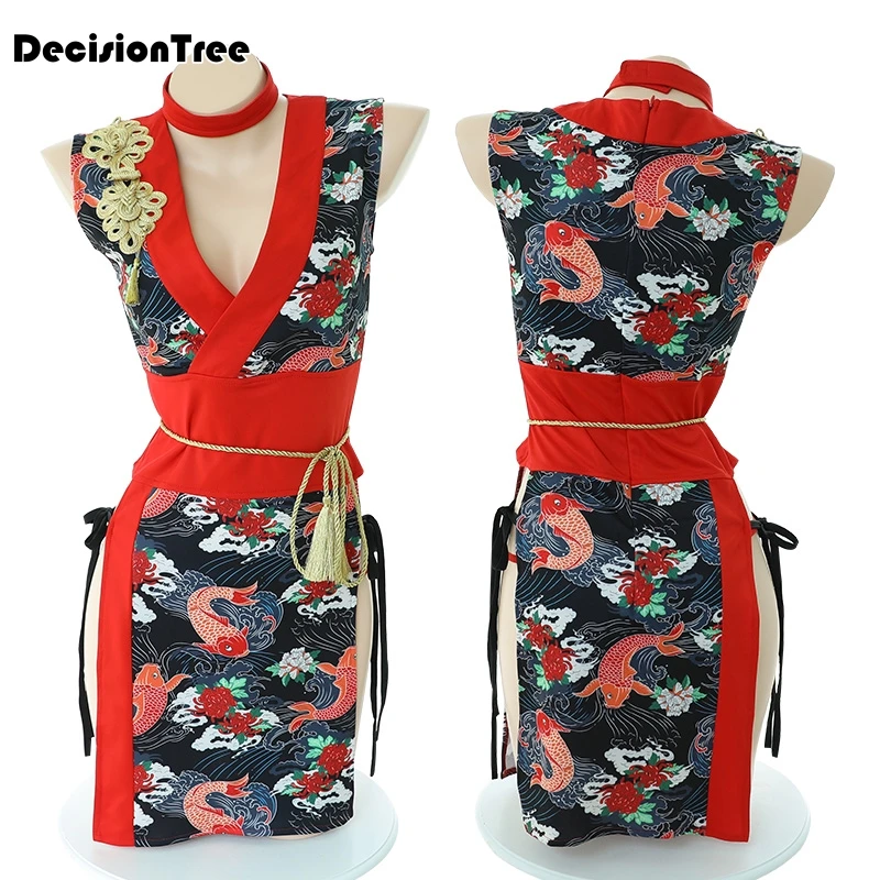 Японская одежда, кимоно, платье, сексуальное, с obi yukata, кимоно, mujer, эротическое белье, сексуальные костюмы, Холтер, открытая Клубная одежда