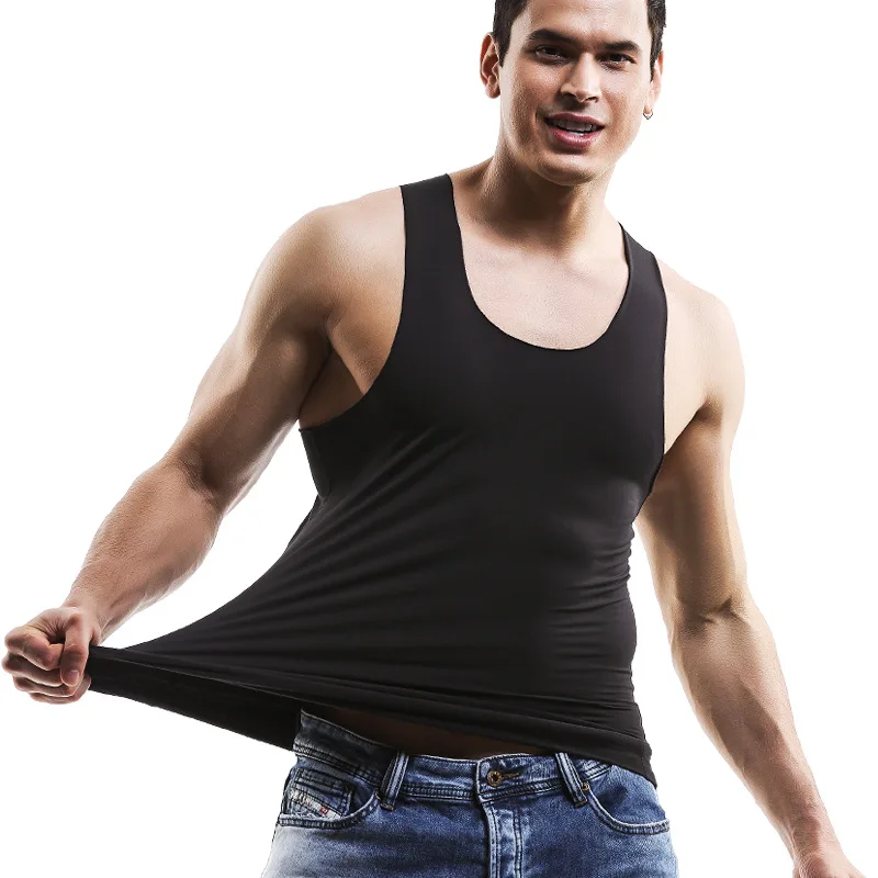 

Бесшовные Мужское нижнее белье, Детский жилет, летние майки, топы, Ice Silk (искусственное волокно футболка с О-образным вырезом без рукавов май...