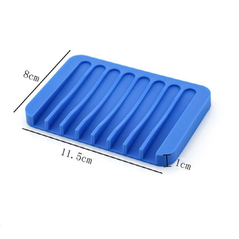 

Non-slip Soap Tray Drain Soap Dish Soft Silicone Soap Dispenser for Daily Use Silicone Soap Dish Household Bathroom Supplies