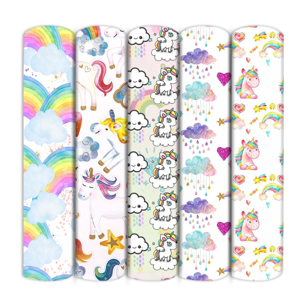 Единорог Радуга из хлопково полиэстеровой ткани с принтом FabricTissue швейная