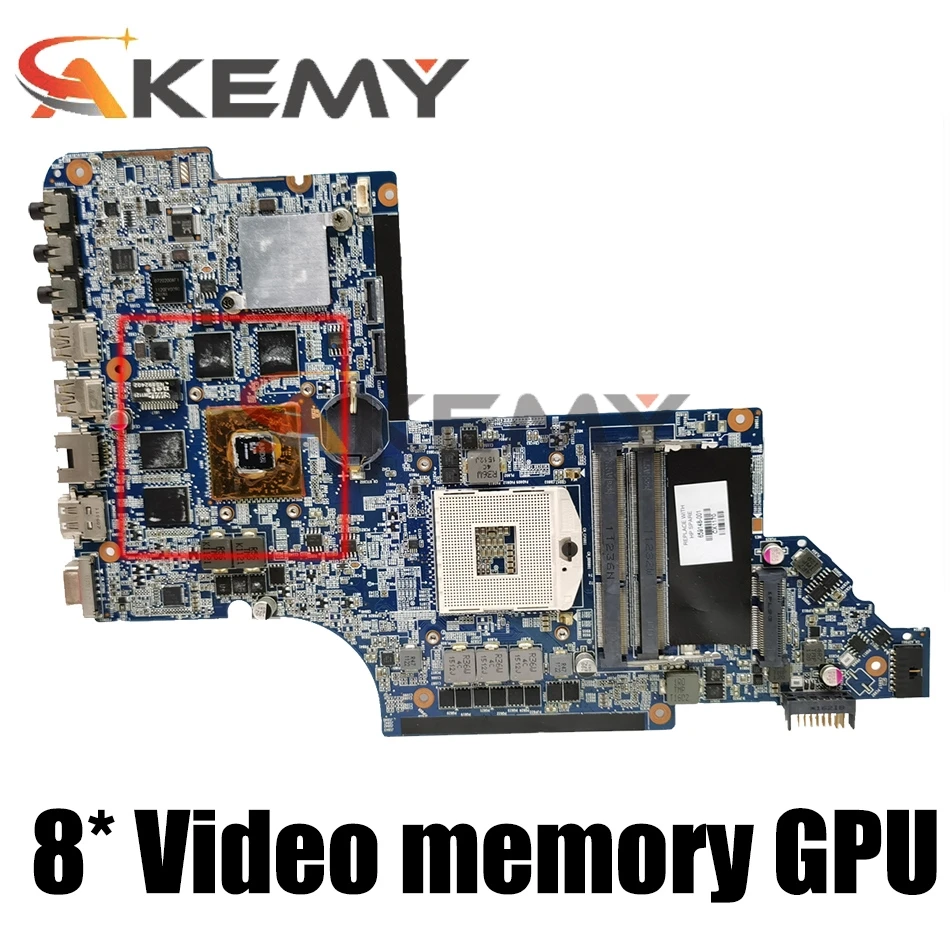 

Akemy DV6-6000 motherboar 665341-001 For HP pavilion DV6 DV6T DV6-6000 original TEST MOTHERBOARD 8* Video memory GPU