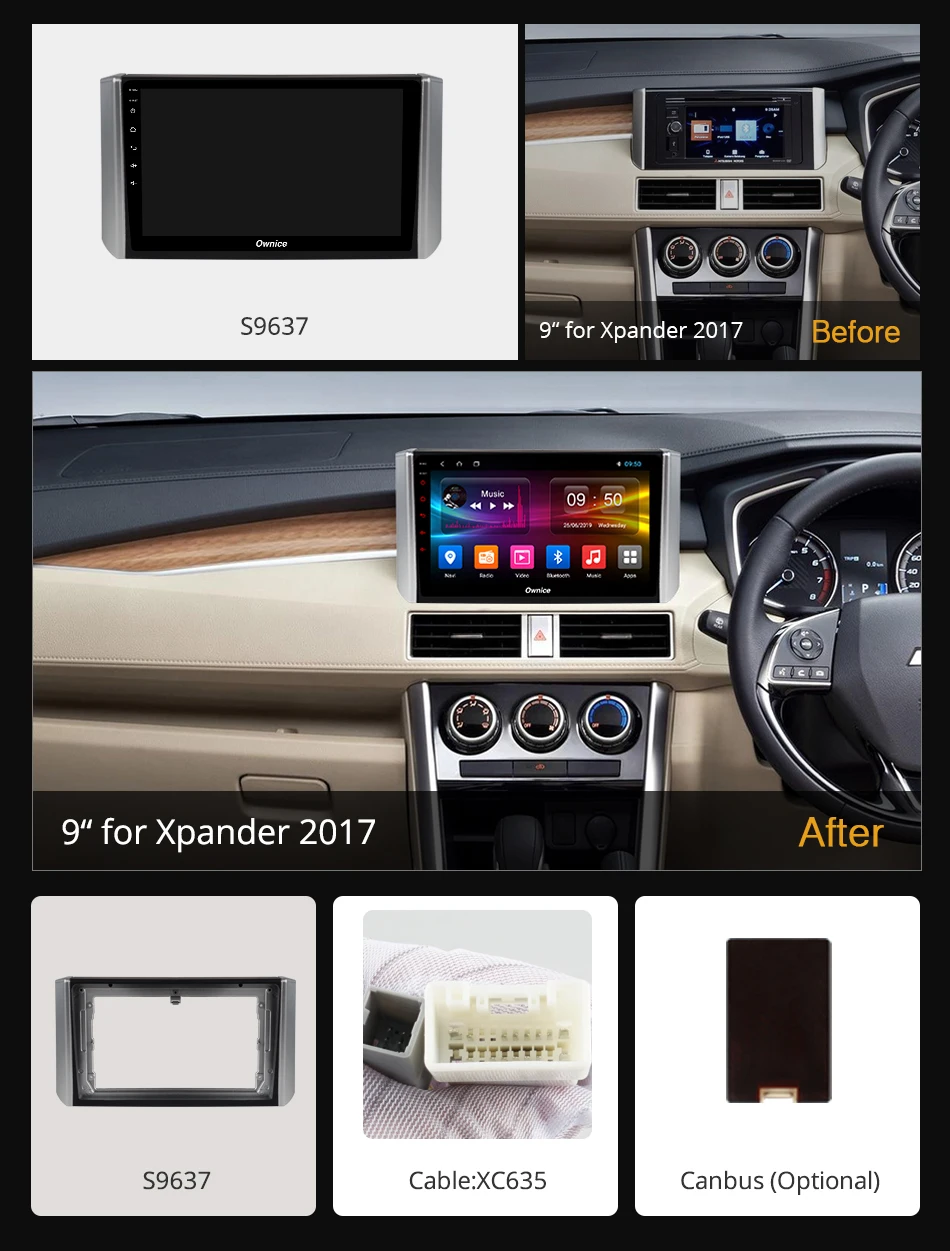 Ownice K3 K5 K6 Android 9 0 Восьмиядерный Автомобильный DVD Радио стерео плеер для Mitsubishi Xpander