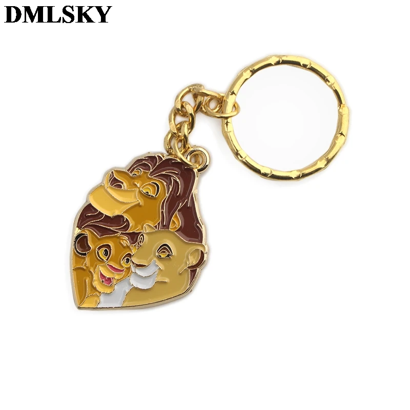 DMLSKY The Lion Kings сплав Брелоки Кольцо подарок для женщин девушка сумка брелок-Шарм кольцо для ключей с подвеской ювелирные изделия M3803