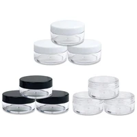 200pcs lip balm containers 2g3g5g10g15g20g empty plastic cosmetic makeup jar pot transparent eyeshadow cream sample bottle