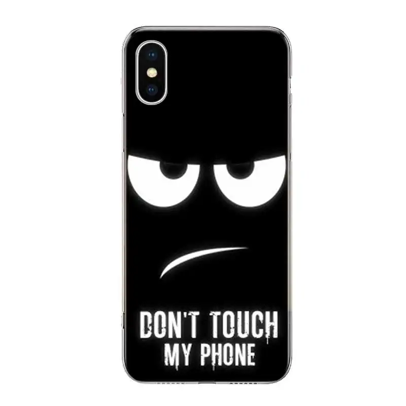 Не трогайте мой мобильный Fundas силиконовый чехол для телефона Apple iPhone 6 6S 7 8 Plus + X 10