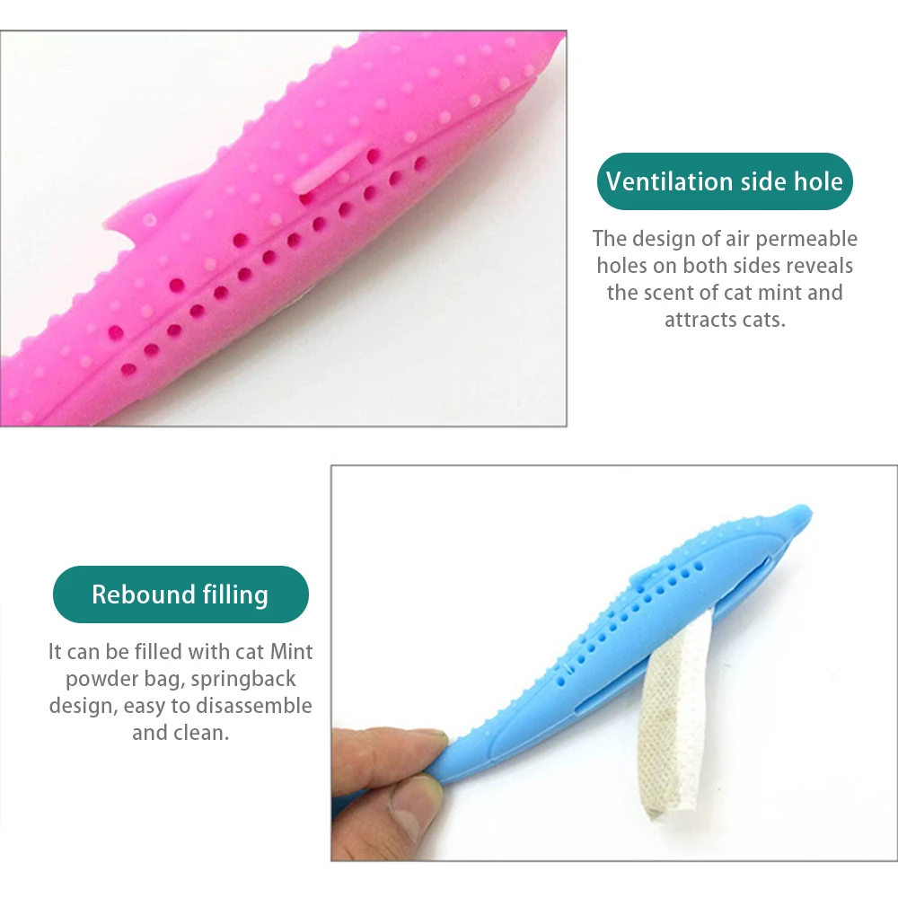 2 шт. игрушки для прорезывания зубов домашних животных в форме рыбки силиконовые