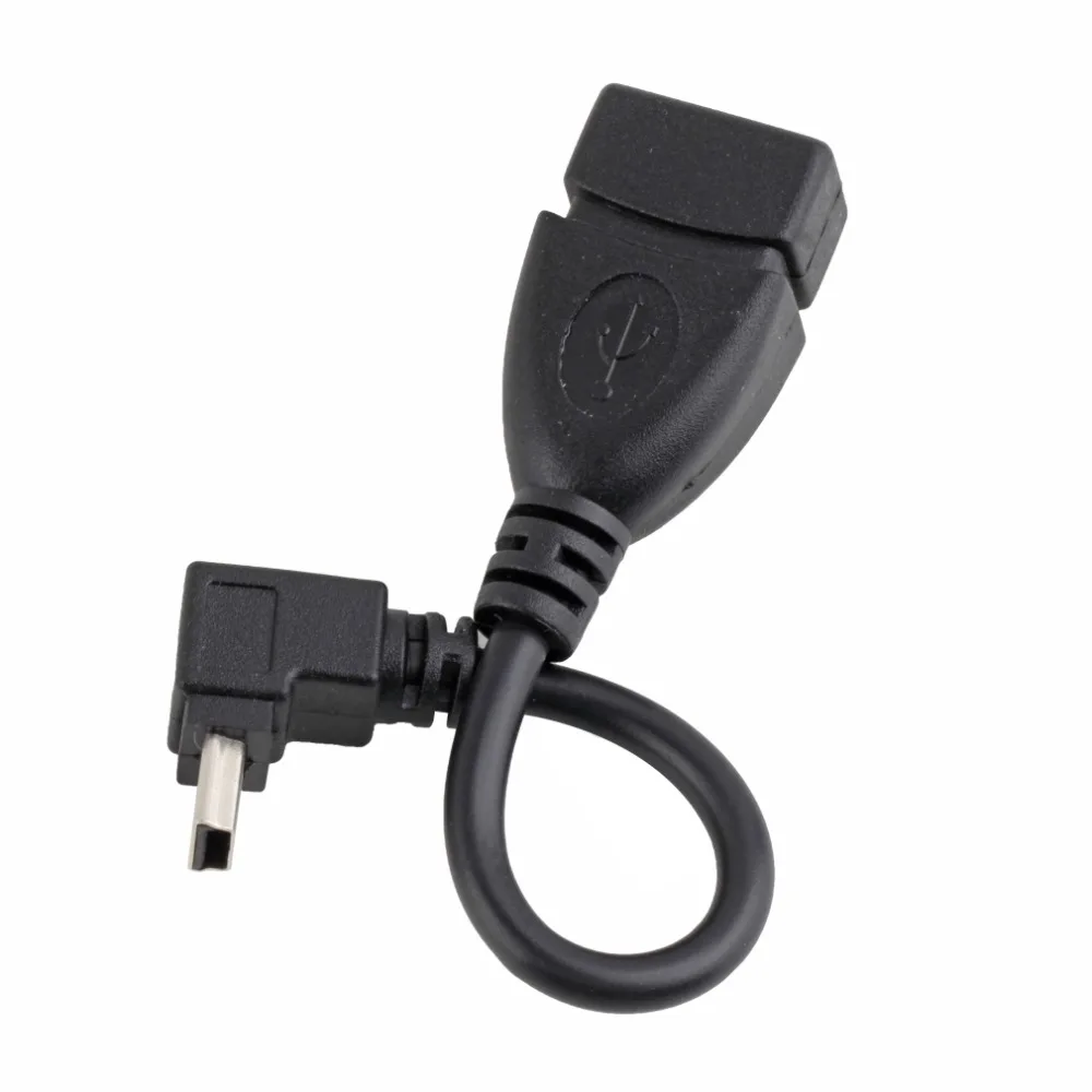 Черный портативный дизайн Высокое качество USB A женский мини 5P USB B Мужской адаптер преобразования OTG кабель вверх