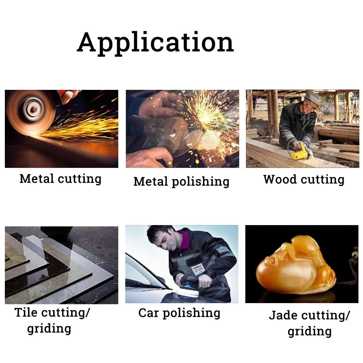 

100mm 10000rpm Brushless Electric Angle Grinder Grinding Machine Cordless DIY Woodworking Power Tool For 18V Makita Battery