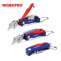 workpro multifunction mini folding knife with 5 blades portable key chain knife camping key ring utilit knife tool jackknife