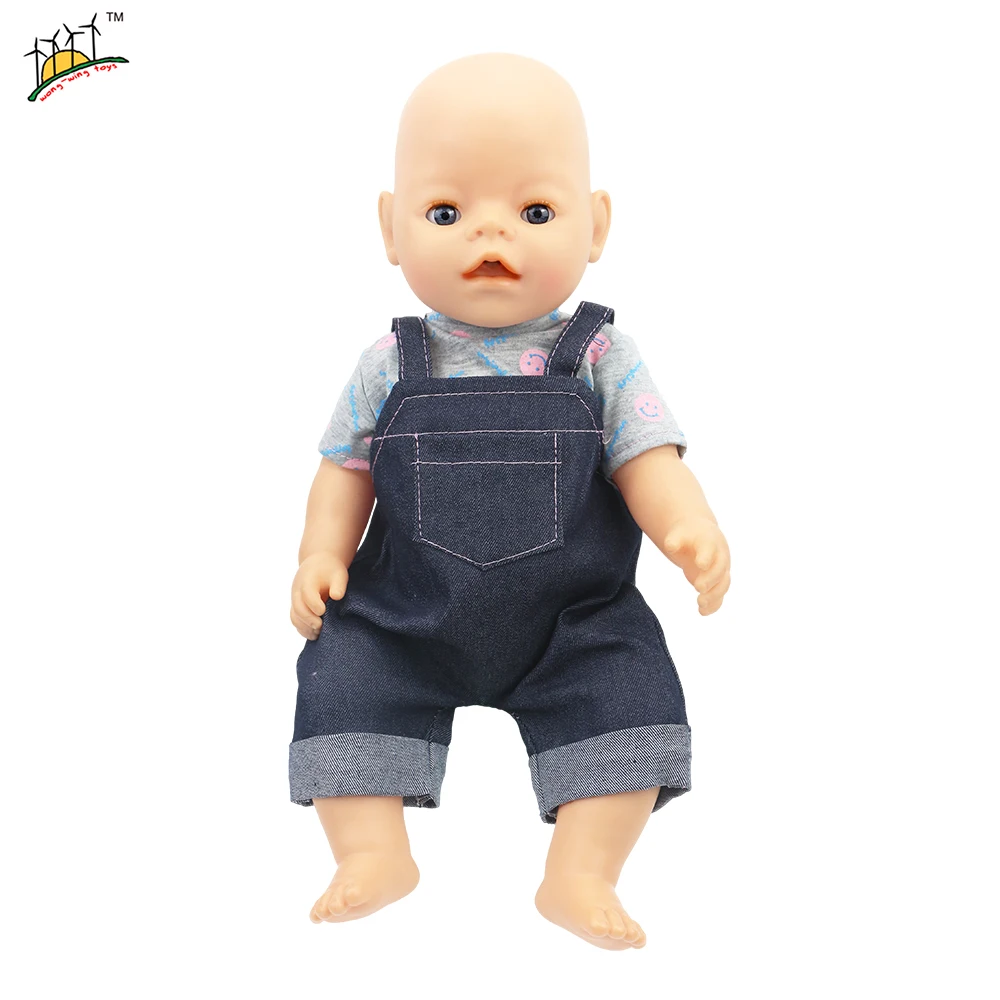 

43cm Baby-born Doll Clothes Sling Trousers fit 16-18 inch American / Our Generation Doll, Kid Toys Dolls Accessories Rompers