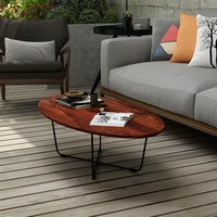 43inches simple design oval coffee table for living room sandalwoodus stock