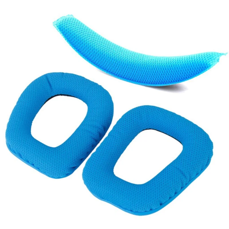Синяя сменная повязка на голову Подушка оголовье амбушюры Earpad для Logitech G430