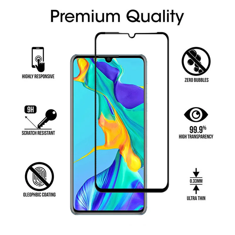 3-в-1 чехол+ Камера ззащитное стекло на p30 лайт Huawei-P30-Lite P30 Pro стекло Экран протектор huawei p smart z стекло p30pro полное покрытие стекло на хуавей P30 лайт стекло huawei p30 lite 3D стекло