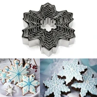 9pcs christmas snowflake biscuit cookie cutter cake decor baking mold mould tool fondant clay pottery shape cuttering molds