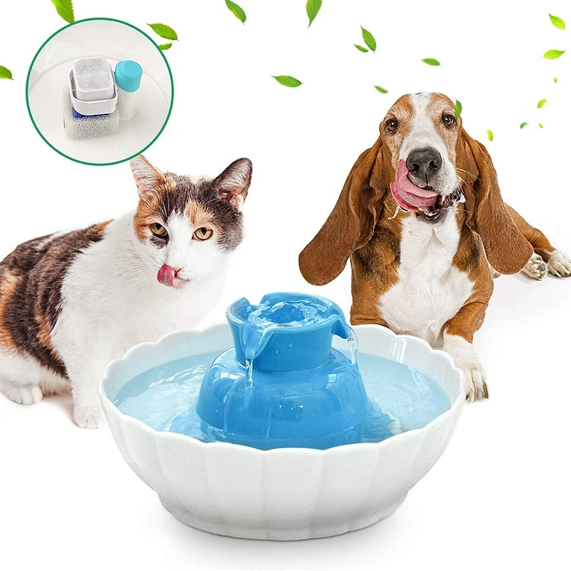 

Ceramic Pet Waterer Activated Carbon Filter sFilter Cotton Replacement Cat and Dog Waterer Filter 20Pcs